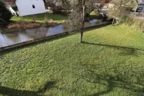 Terrasse und Liegewiese direkt an der Lauter