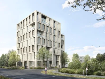 211118_Haus+Co_Kita-Turm_A_cam1_B - Büro/Praxis mieten in Wiesloch - RICH - Attraktive Büro-/Praxiseinheiten im "Turm am Bach" - Neubau/Erstbezug! - mieterprovisionsfrei