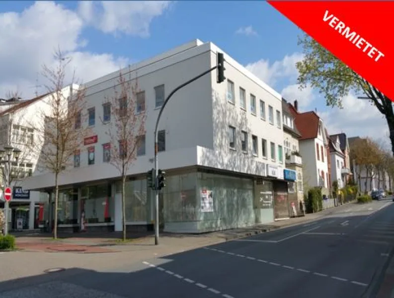 Außenansicht - Büro/Praxis mieten in Bad Oeynhausen - Büro/-Verkaufsfläche mit großer Schaufensterfront in Citylage-Bad Oeynhausen!