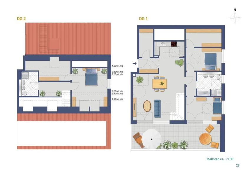 WE-08 Grundriss - Wohnung kaufen in Schorndorf - Traumhafte Penthouse-Galerie-Wohnung im Neubau