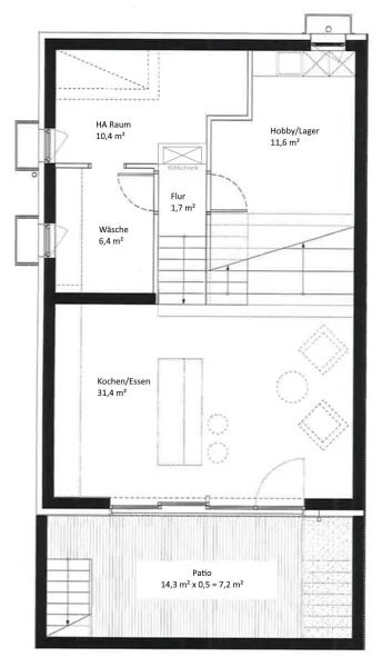 Ebene -1 - Patioebene