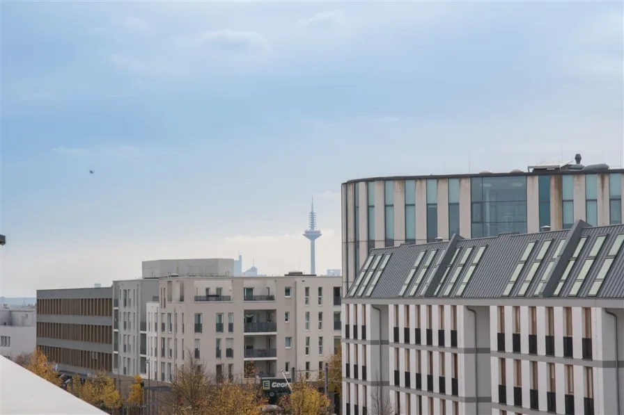 Ausblick Terrasse 1 - Wohnung kaufen in Frankfurt - Top-Penthouse mit 2 Sonnenterrassen in der Rhein-Main-Residenz Riedberg (50 Plus Wohnen)