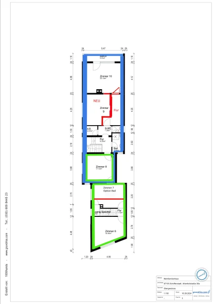 Variantenplanung OG Wohnung 1 und 2