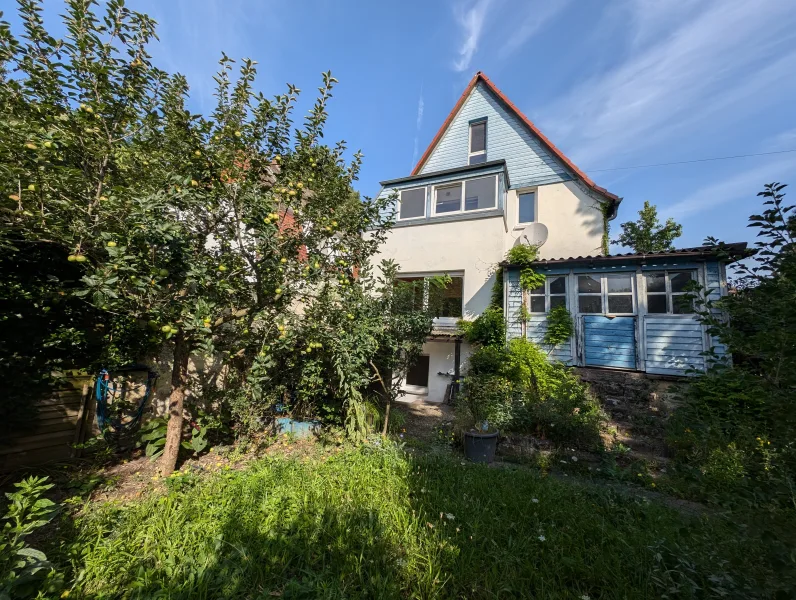 Ansicht Garten - Haus kaufen in Ludwigshafen am Rhein - EFH mit Charme, viel Platz und großem Garten