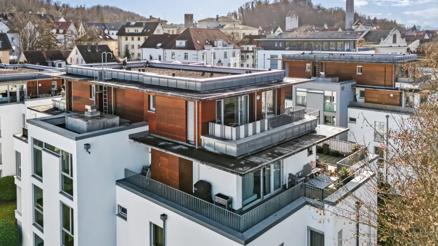 Außenansicht - Wohnung mieten in Ravensburg - Bevorzugte Stadtlage- Moderne Maisonette-Penthousewohnung in Ravensburg