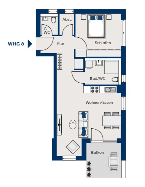 Grundriss Whg. 8 - OG