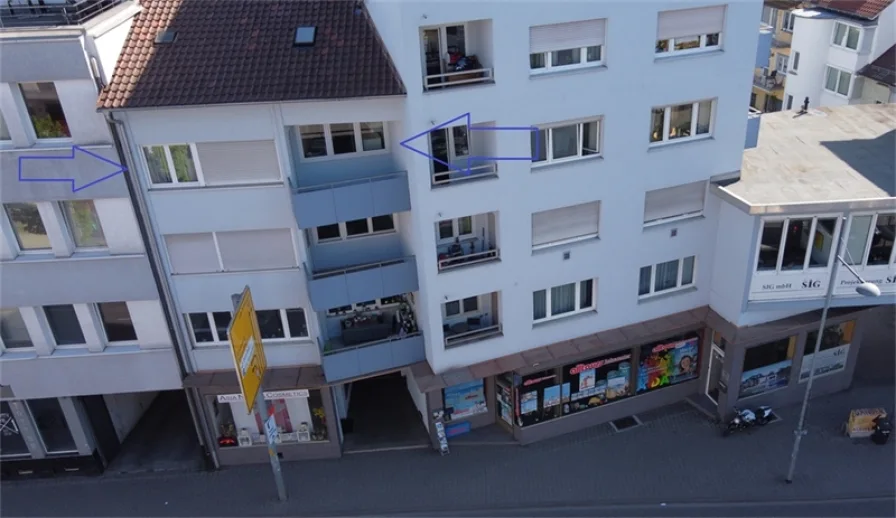 Außenansicht - Wohnung kaufen in Pforzheim - Vermietete Wohnung mit Balkon im 3.OG