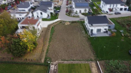 Luftaufnahme 1 - Grundstück kaufen in Pforzheim -  großflächiger Bauplatz im Neubaugebiet, der keine Wünsche offen lässt 