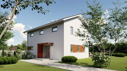Merane_eingang_post - Haus kaufen in Karlsbad - Neubau  3 Schlafzimmer  Qualität Das perfekte Haus für die kleine Familie