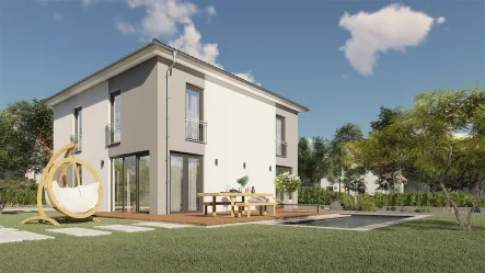 2 Vollgeschosse - Haus kaufen in Karlsbad - Inklusive Grundstück  Neubau  Qualität Nutzfläche über das gesamte Dachgeschoss