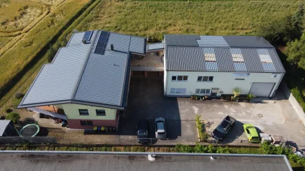 Übersicht_Drohne - Haus kaufen in Hemmingen - Leben und Arbeiten am ruhigen Ortsrand mit Blick über die Felder