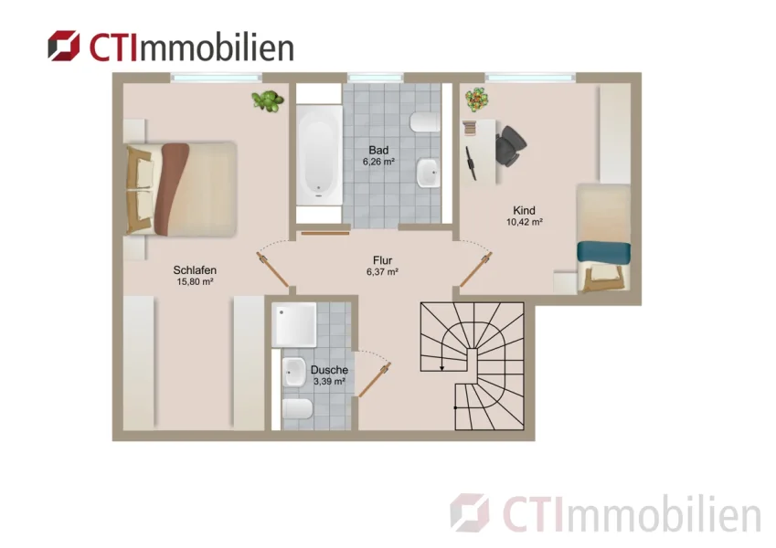 Grundriss WE 2 OG