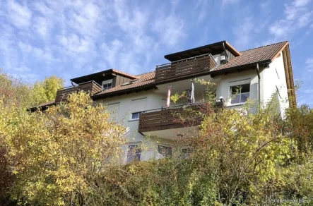 Hausansicht - Wohnung kaufen in Niederstetten - Gemütliche 2-Zimmerwohnung mit Garagenstellplatz in Niederstetten zu verkaufen