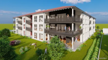 Ansicht - Wohnung kaufen in Schnelldorf - Bergenie 5 - moderne Eigentumswohnungen im schönen Schnelldorf