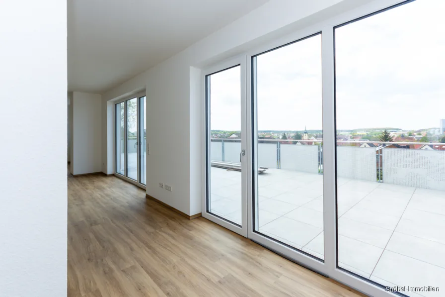 Wohnzimmer - Wohnung kaufen in Schrozberg - Modernes Wohnen im Mehrfamilienhaus Gladiole 1 - willkommen zu Hause