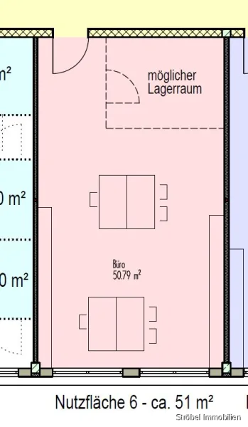 Grundriss Nutzfläche 6 im 1. OG