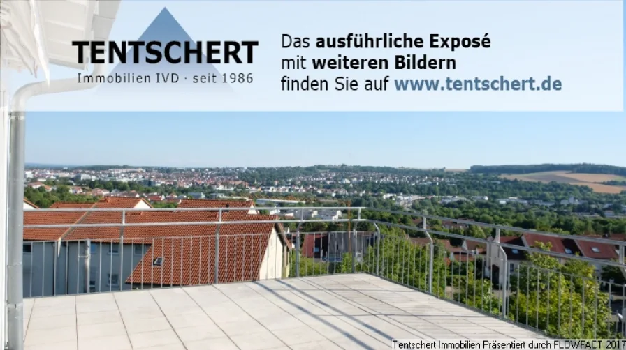 Blick von der Dachterrasse - Wohnung mieten in Ulm - ++ Ideale Südwest-Lage mit Weitblick ++