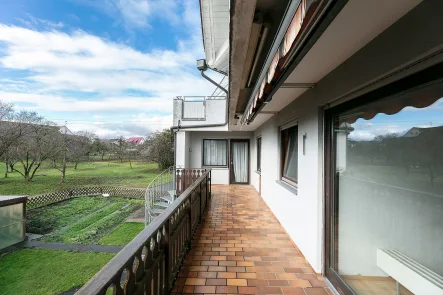 Ausblick vom Balkon - Wohnung kaufen in Öpfingen - Gestalten Sie sich Ihr neues Zuhause - mit Gartenanteil, Dachterrasse und Garagen Stellplatz