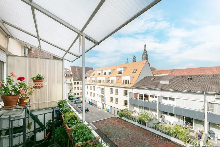 Balkon mit Münsterblick