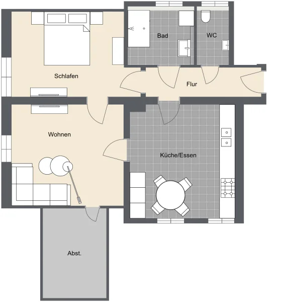 Grundriss - Wohnung kaufen in Ulm - Einziehen und Wohlfühlen! Ihr neues schickes Zuhause am Galgenberg!