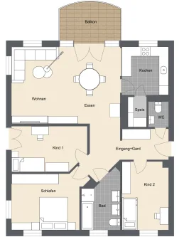 Grundriss_EG rechts - Haus kaufen in Erbach - Komplett vermietet - Mehrfamilienhaus mit viel Potenzial