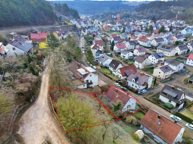 Titelbild - Haus kaufen in Blaustein - Charmantes Haus mit separatem Bauplatz und traumhaftem Ausblick