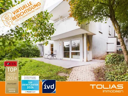 Titelbild - Wohnung kaufen in Stuttgart/ Botnang - Moderne 2-Zimmer-Wohnung mit Terrasse und Garten in Stuttgart-Botnang