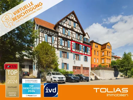 Titelbild - Wohnung kaufen in Esslingen - Helle und geräumige 3-Zimmer-Wohnung in historischem Ambiente in Esslingen