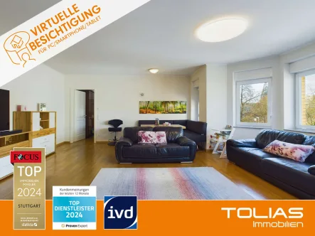 Titelbild - Wohnung kaufen in Sindelfingen - Großzügige 3,5-Zimmer-Wohnung mit erneuerbaren Energien, Terrasse, Balkon, Aufzug, zwei Stellplätzen