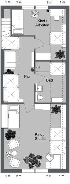 Grundriss 2.DG in 2d