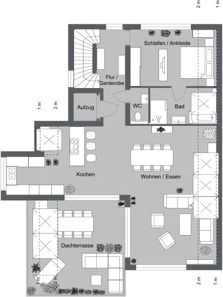 Grundriss 1.DG in 2d