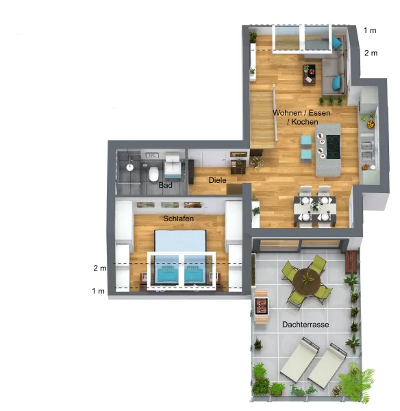 Grundriss 1.DG (in 3d)