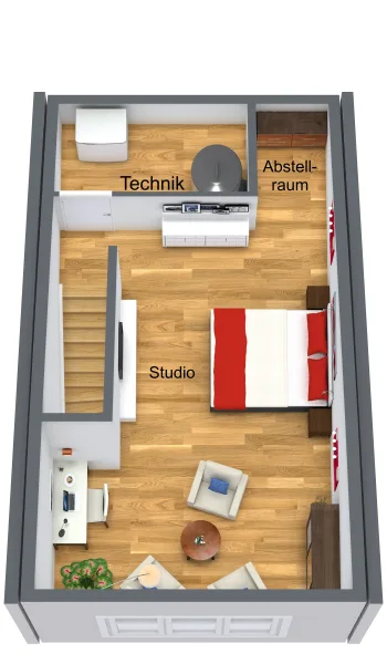 Grundriss DG in 3D