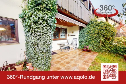  - Wohnung kaufen in Bad Liebenzell - Eine Rarität in Monakam - 4 Zimmerwohnung mit Terrasse, Garten und Einzelgarage
