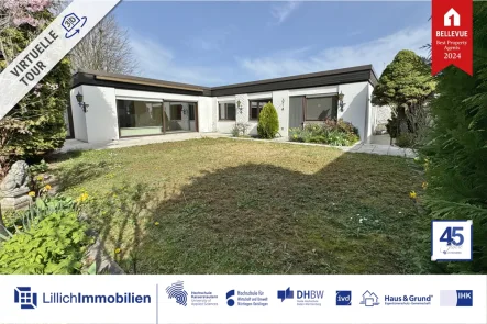  - Haus kaufen in Kornwestheim - Ohne Käuferprovision: Ein Stockwerk, endlose Möglichkeiten - Bungalow mit Gartenparadies und Garage
