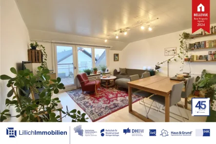 Titelbild - Wohnung mieten in Kornwestheim - Ihr Rückzugsort in Kornwestheim: Geräumige 2-Zimmerwohnung mit sonniger Dachterrasse!