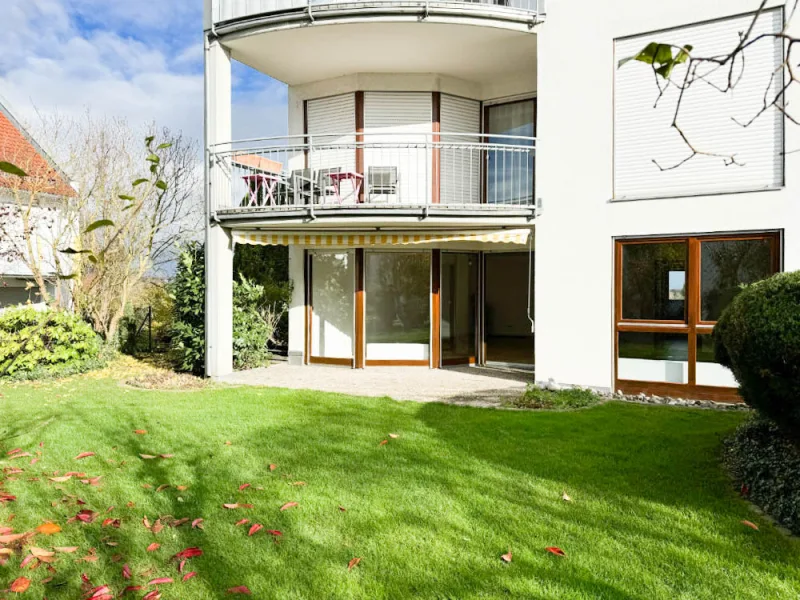 Ansicht Terrasse 6 - Wohnung kaufen in Neu-Ulm - Neu-Ulm/Pfuhl *KAPELLENBERG* großzügige 2-Zi.-ETW mit Terrasse, EBK und TG, sofort beziehbar!