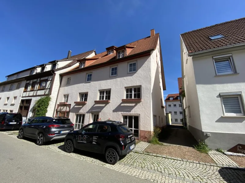 Hausansicht Straße - Haus kaufen in Fridingen an der Donau - Top Kapitalanlage - Barockfachwerk Wohn-/Geschäftshaus in der Innenstadt