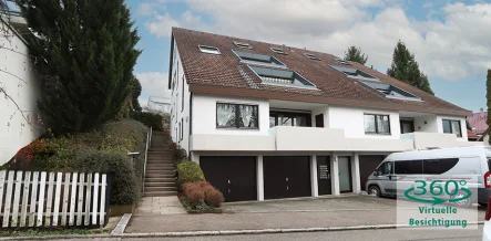Hausansicht - Wohnung kaufen in Pfullingen - 4,5-Zimmer-Maisonettewohnung mit tollem Ausblick über Pfullingen