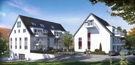 Hochdorf_CAM1_4 - Wohnung kaufen in Hochdorf - Neubauprojekt in Hochdorf, 4- Zi.-Maisonette-Whg., 1.+2.DG, Balkon, KfW55, Aufzug, Tiefgarage!