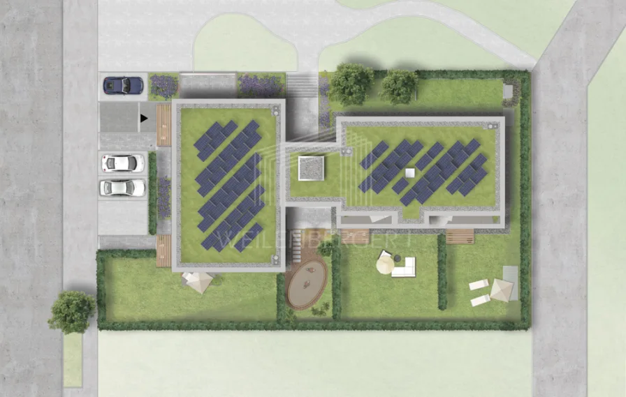 Lageplan unverbindliche Illustration - Wohnung kaufen in Uhingen - Neubauprojekt in Uhingen, tolle Lage Nähe Charlottensee!  2 Zi.-Whg.  mit Balkon, Aufzug, TG, KfW55!