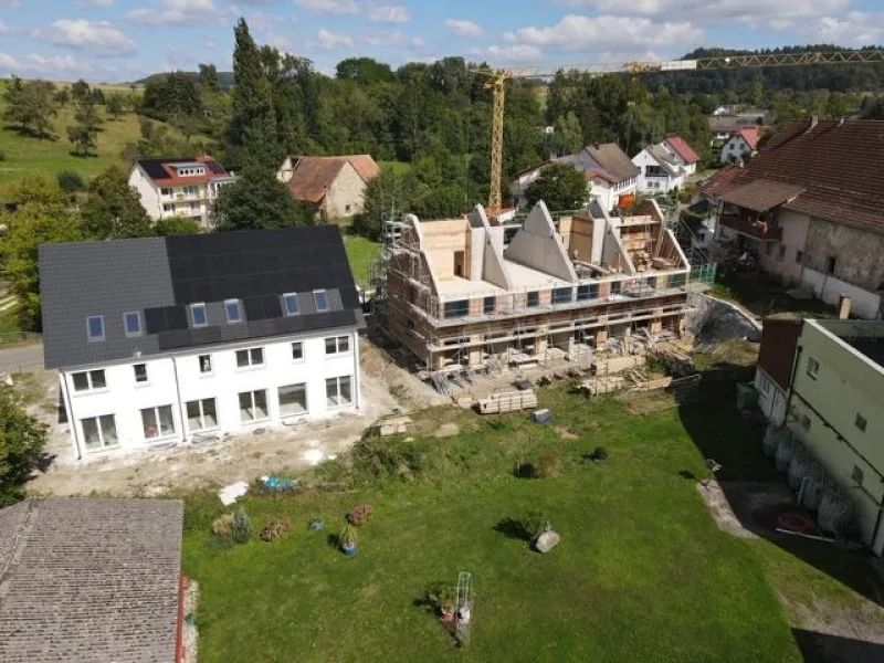 Ansicht Süden - Haus kaufen in Hilzingen - Bezugsfertig März 2025 - Neubau-Reihenhaus - Massivbau - voll unterkellert - Schlüsselfertig