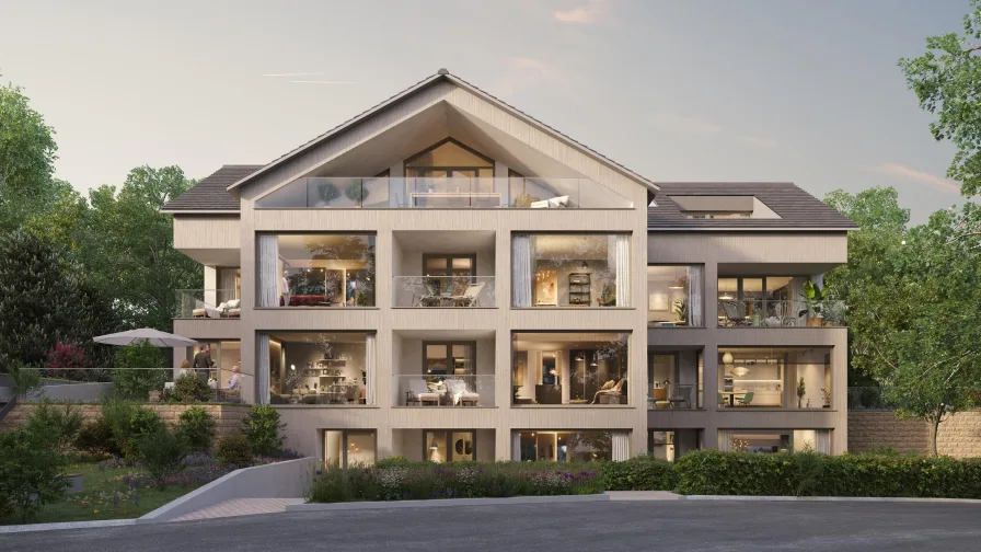 Ansicht - Wohnung kaufen in Gaienhofen - Perfekter Zweitwohnsitz auf der Höri: 2-Zimmerwohnung mit Terrasse / Loggia - Energieklasse A+