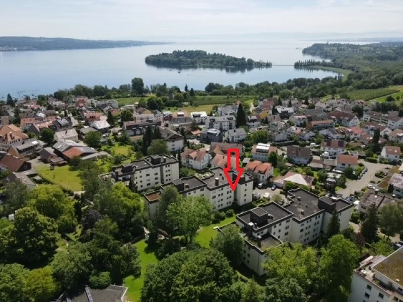 Lage - Wohnung kaufen in Konstanz-Litzelstetten - Altersgerechte + bezugsfreie 3½ Zimmer ETW mit TG / tolle See- und Alpensicht / KN-Litzelstetten 