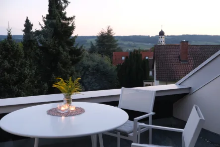 Dachterrasse - Wohnung kaufen in Öhningen - Öhningen: Gemütliche 2-Zimmer DG-Wohnung mit Dachterrasse und Fernblick / Außenstellplatz 