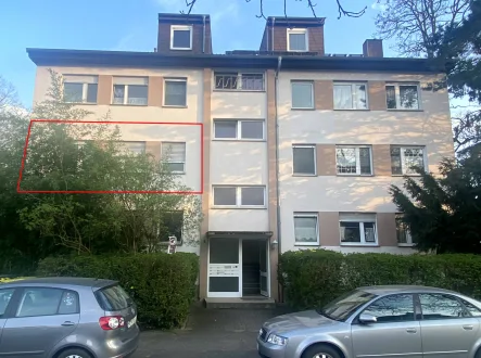 Titel eingezeichnet - Wohnung kaufen in Mannheim / Feudenheim - Sehr gut konzipierte 3-Zimmer-Eigentumswohnung mitBalkon und Garage in sehr ruhiger Wohnlage