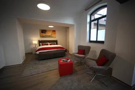 Sitzecke - Wohnung mieten in Kassel / Unterneustadt - Bereits ab 45,00 € pro Tag! Das komfortable Apartment mit besonderem Ambiente!