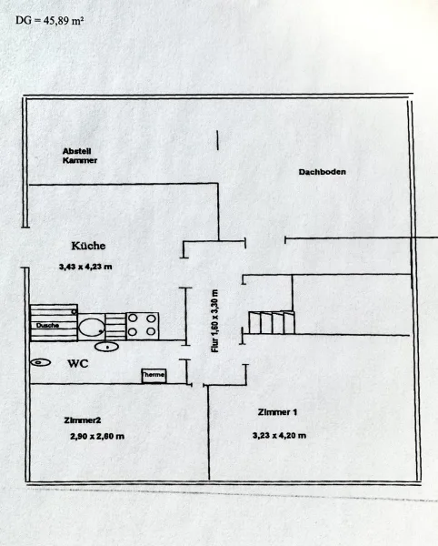 Grundriss DG Osterholzstr. 5