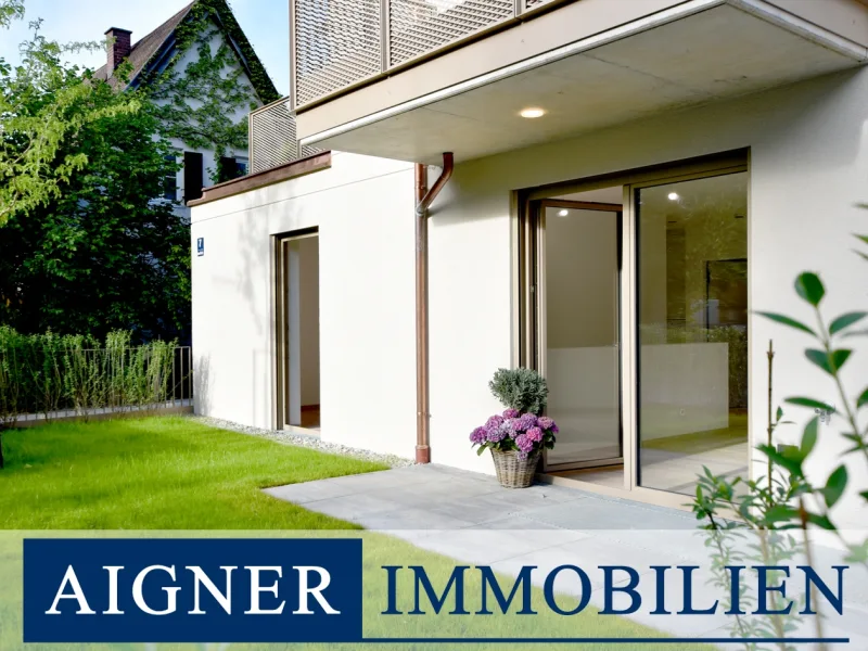 online - Wohnung kaufen in Solln - AIGNER - Neubau Erstbezug: 2,5-Zimmer-Gartenwohnung in verkehrsberuhigter Seitenstraße