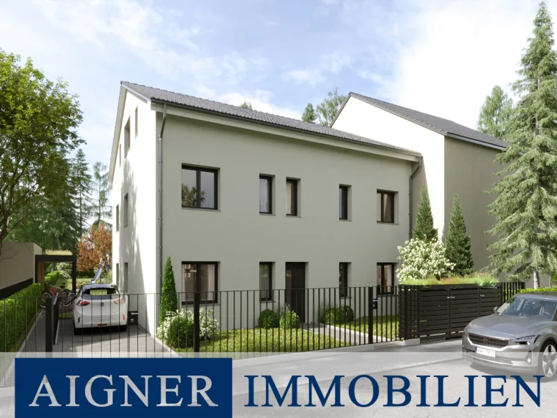 Außenansichtonline - Wohnung kaufen in München - AIGNER - Energieeffizienz trifft auf Moderne: Erdgeschoss-Neubauwohnung im Herzen Obersendlings